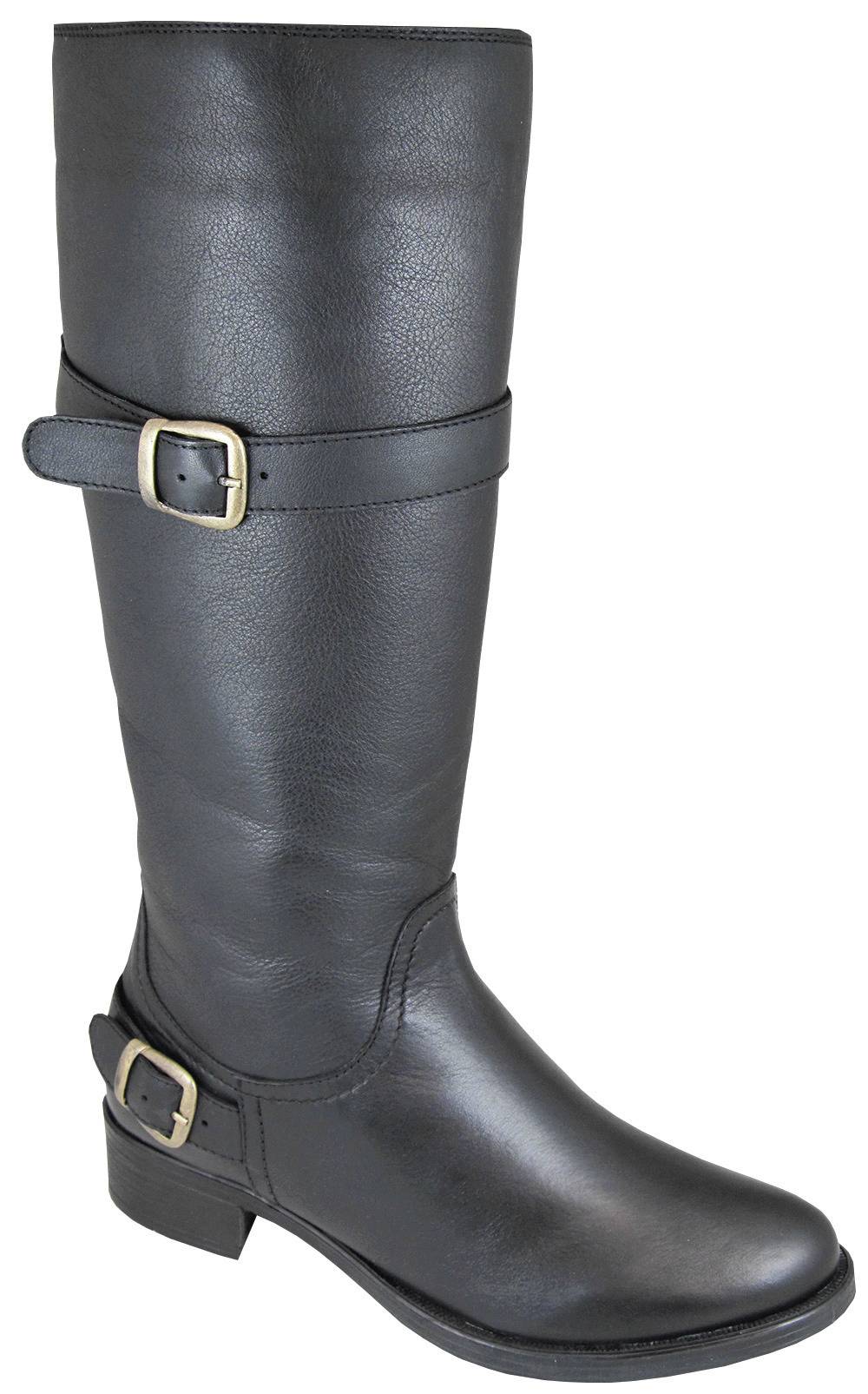 Smoky Mountain Womens Donna Leather Tall Boot  - Black