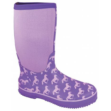 Purple Horse and Equestrian Riding Boots