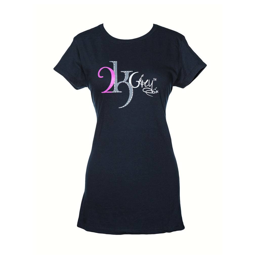 2kGrey Ladies Grey Logo Tee Shirt