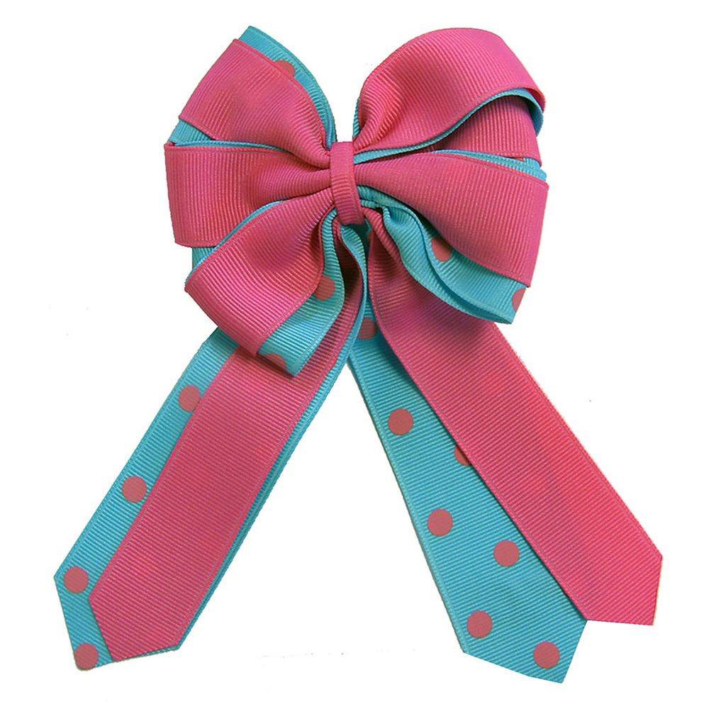 Ellies Pink and Light Blue Bow