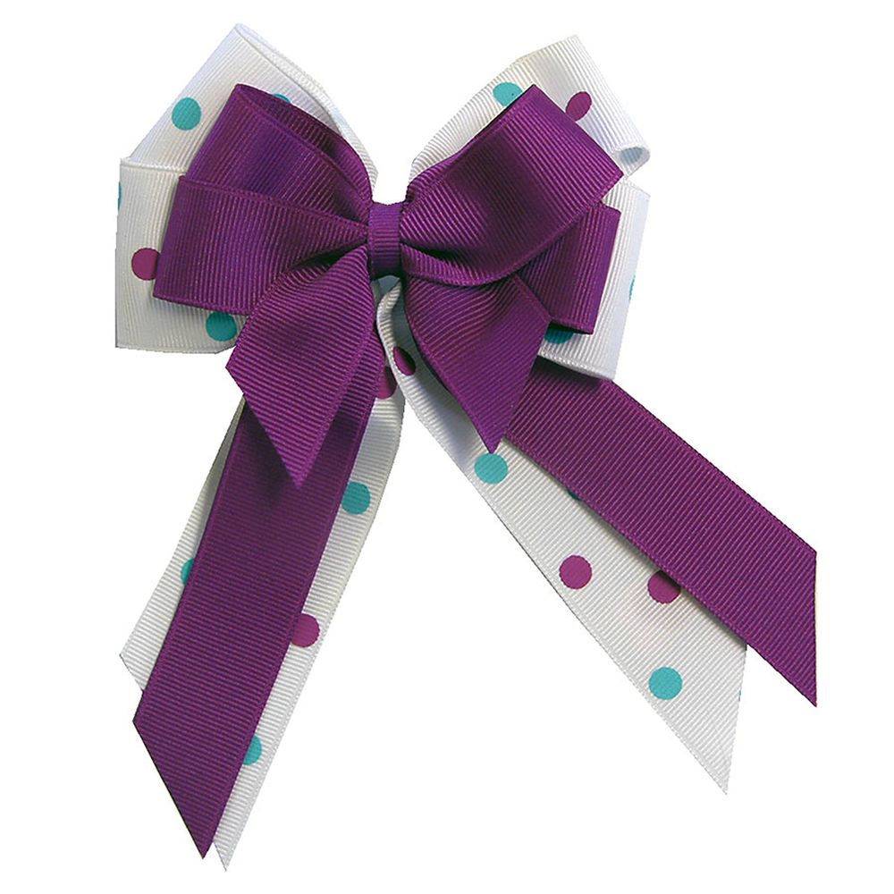 Ellies Purple and White Bow