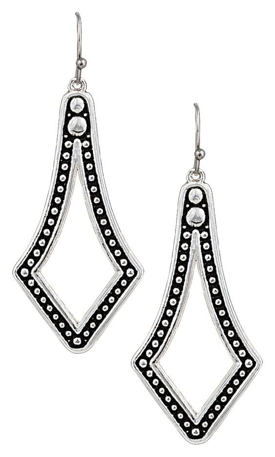 Montana Silversmiths Elongated Square Teardrop Earrings