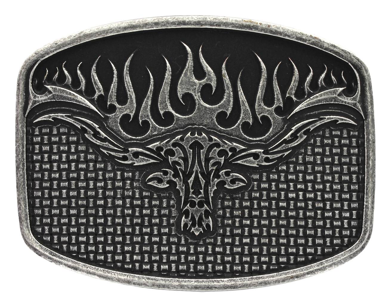 5-816587 Montana Silversmiths Flaming Longhorn Attitude Buc sku 5-816587