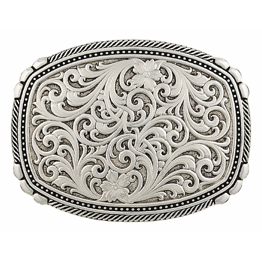 Montana Silversmiths Antiqued Medium Two-Tone Framed Buckle