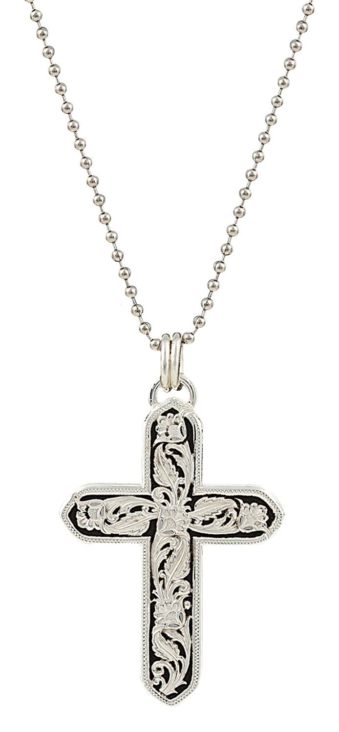 5-816626 Montana Silversmiths Western Lace/LeatherCut Cross sku 5-816626