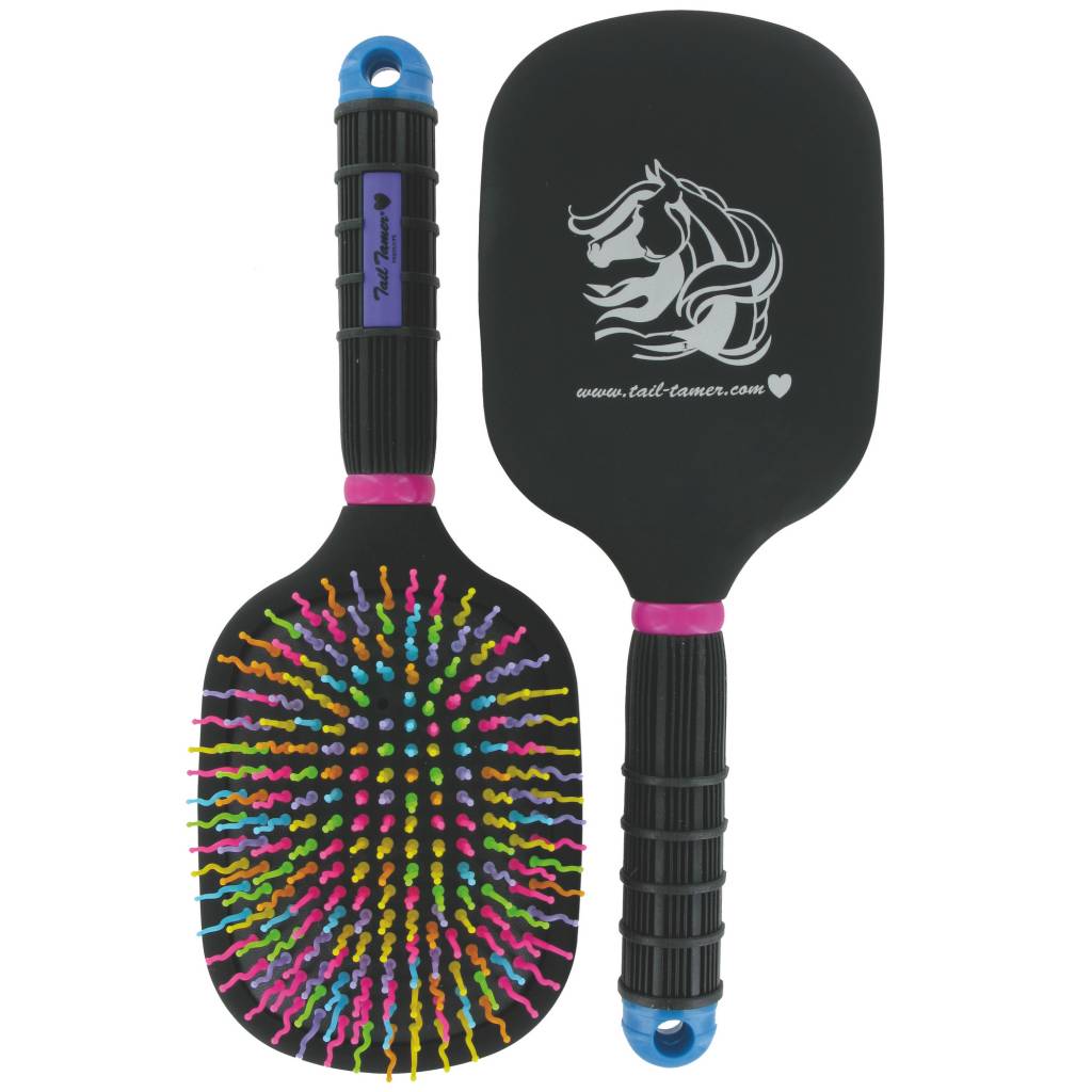 Tail Tamer Rainbow Paddle Brush