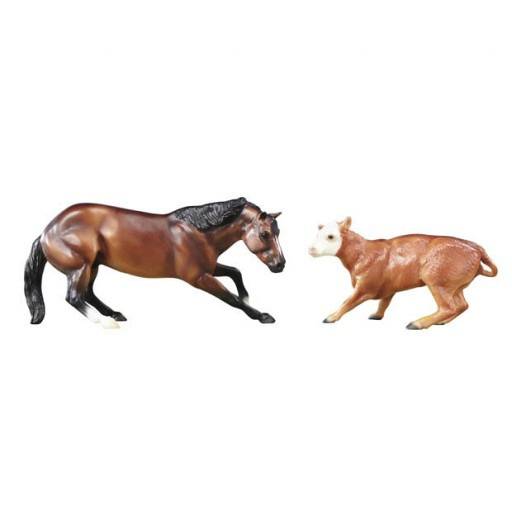 Breyer Classics Cutting Horse & Calf Set