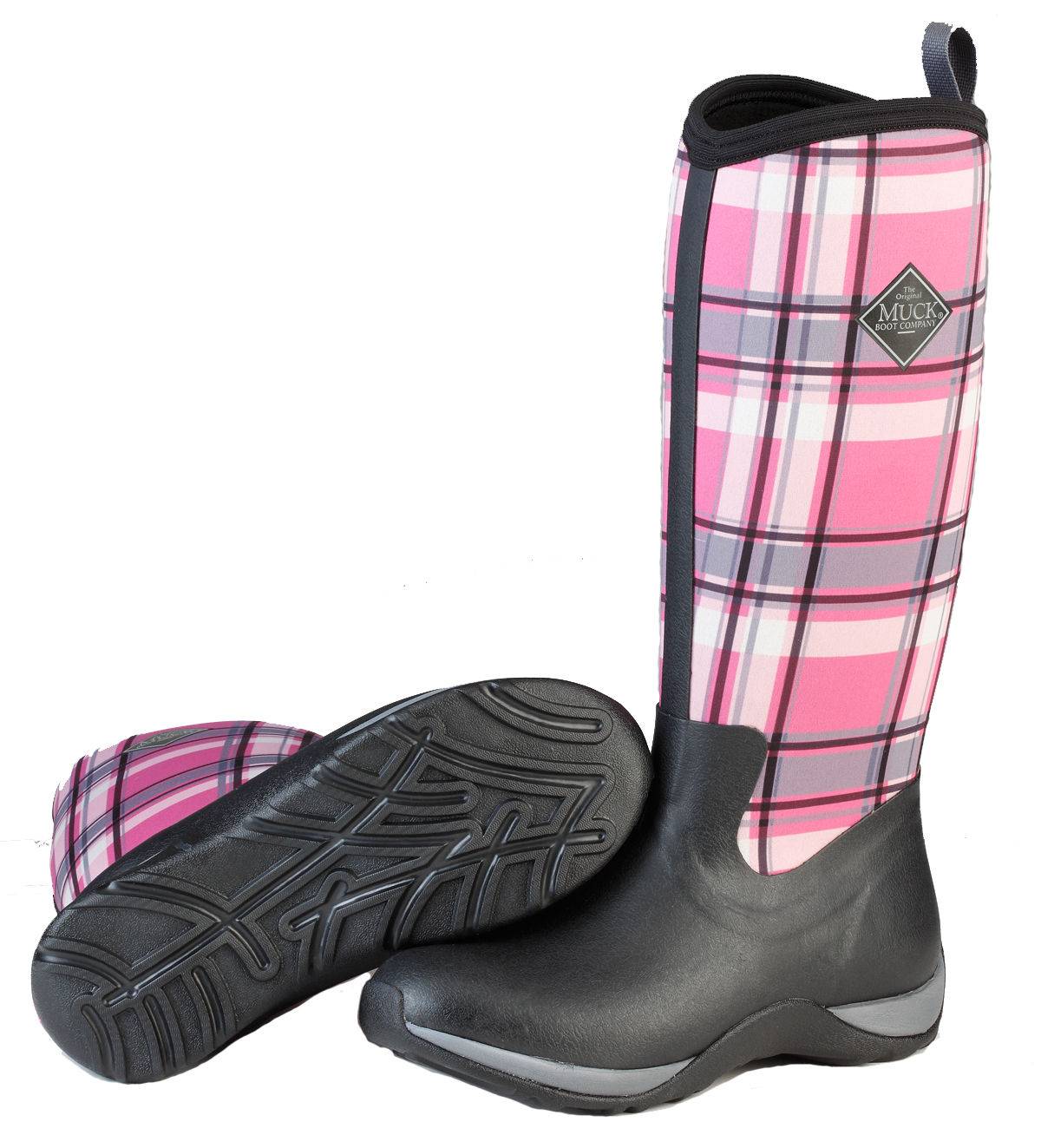 Muck Boots Arctic Adventure - Ladies - Black/Pink Plaid