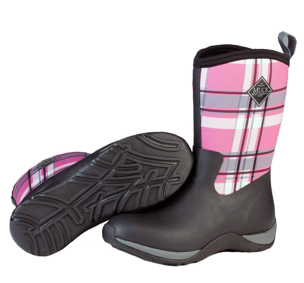Muck Boots Arctic Weekend - Ladies  - Black/Pink Plaid