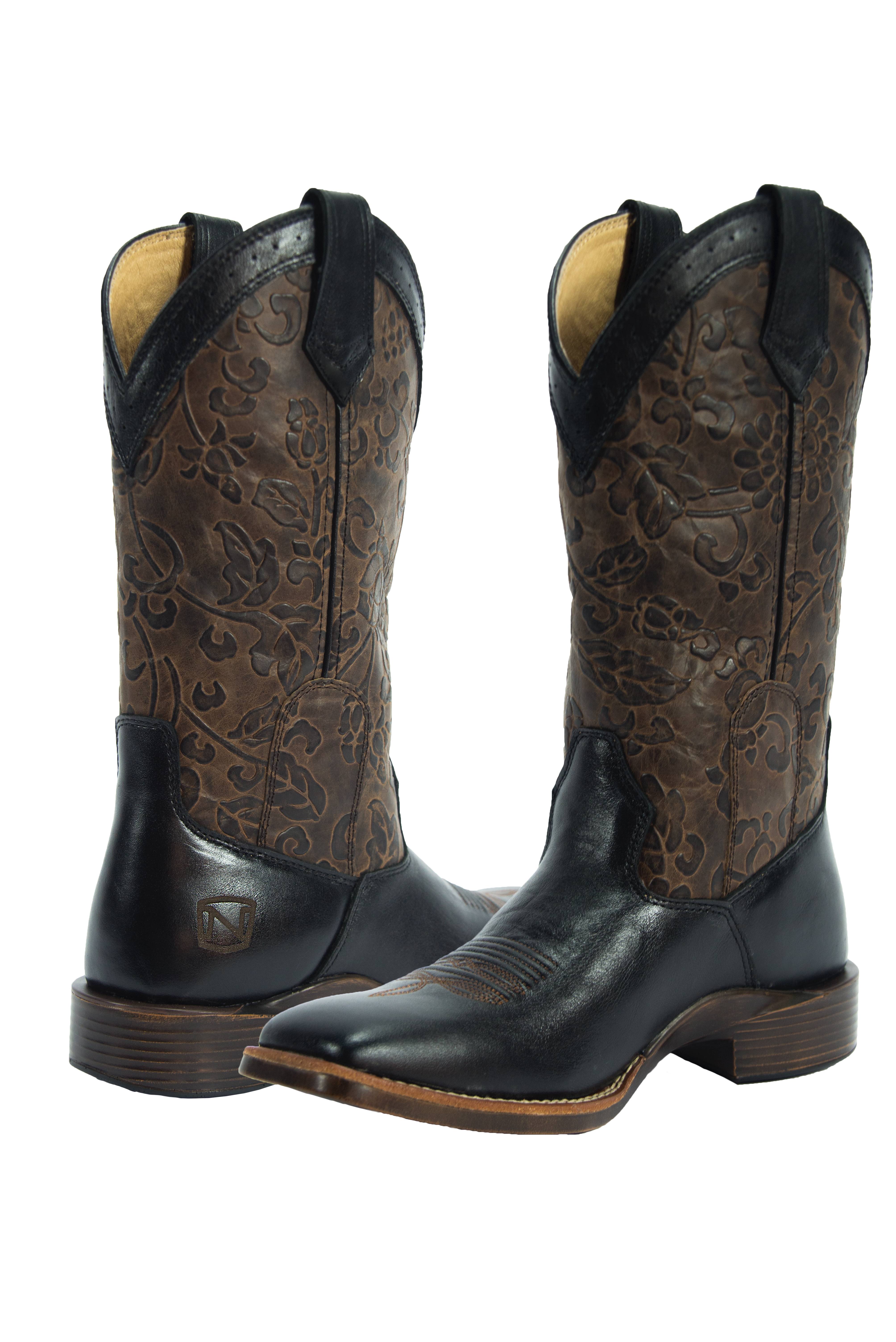 Noble Outfitters All Around Floral Square Toe Boot-Ladies