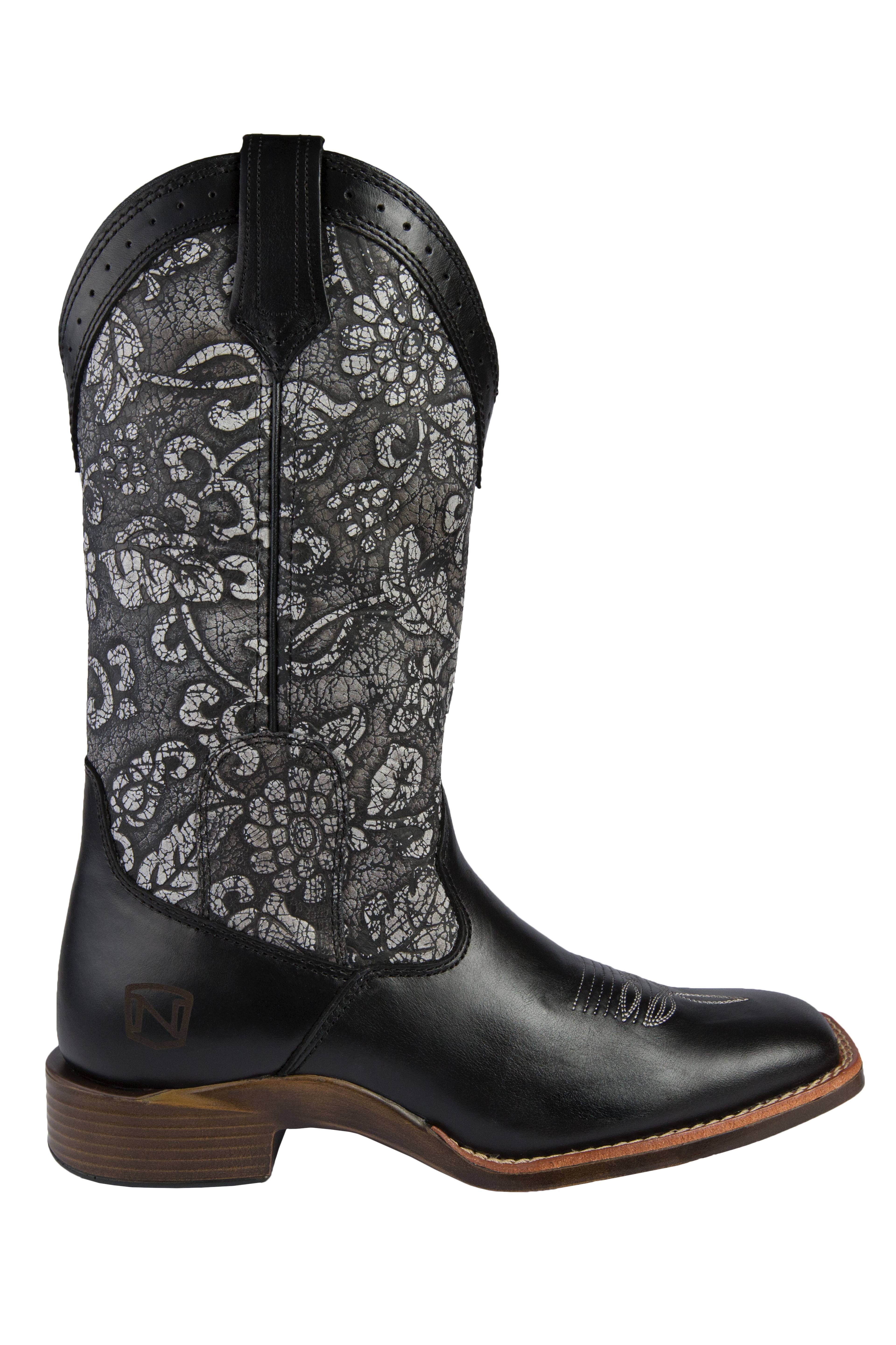 Noble Outfitters All Around Floral Square Toe Boot-Ladies
