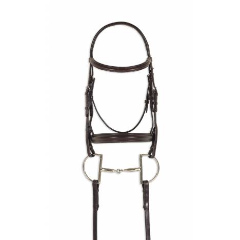 Ovation Breed Plain Raised Padded Bridle - Draft Cross, Brown