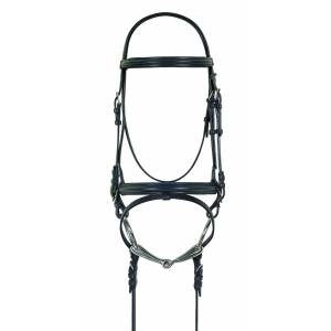 Camelot Crank Dressage Bridle with Anti-Slip Web Reins