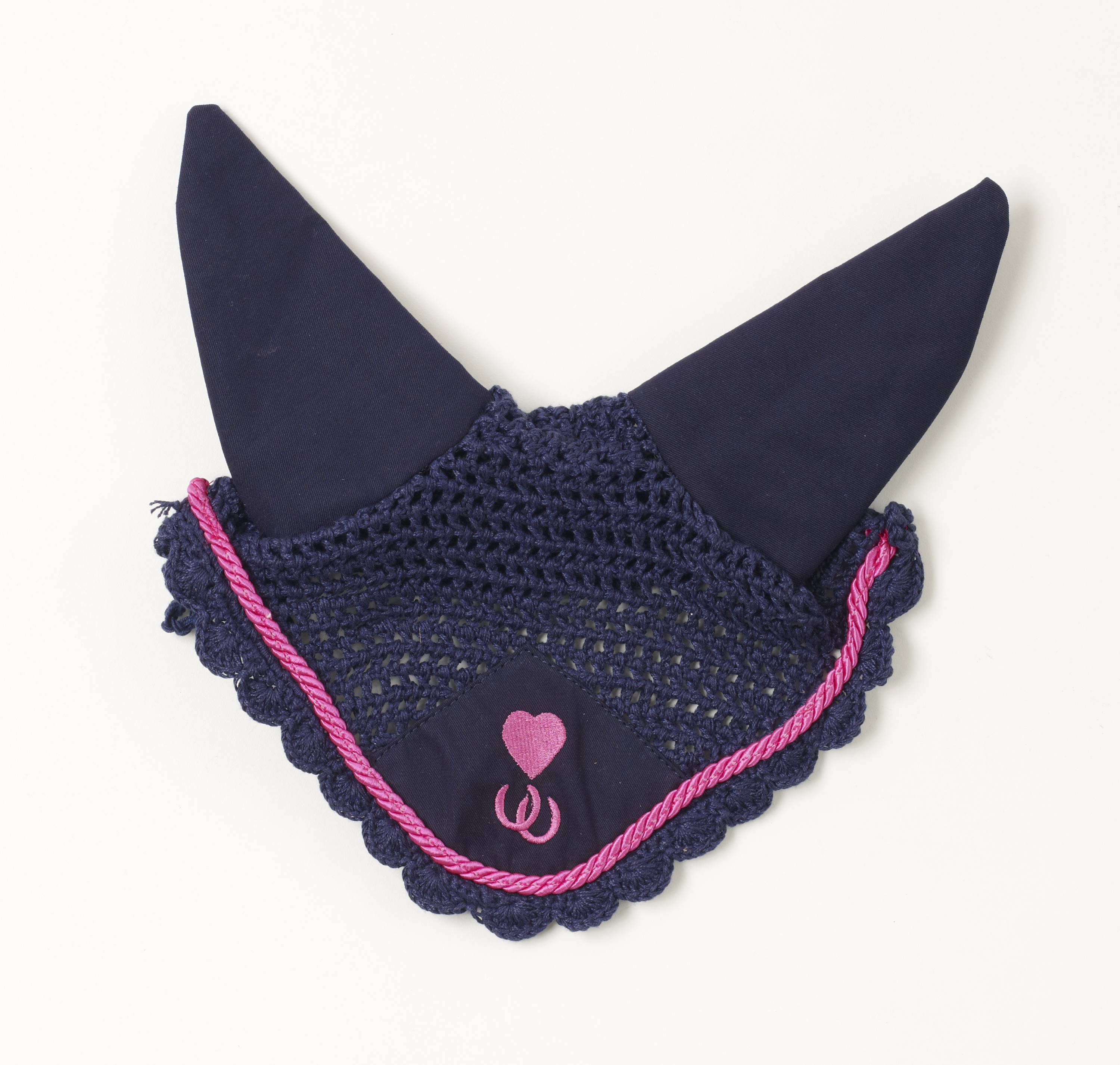 Centaur Embroidered Heart & Horseshoes Ear Net