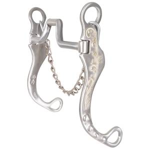 Classic Equine Les Vogt Roper Swivel Port Bit With Hinged Cheeks