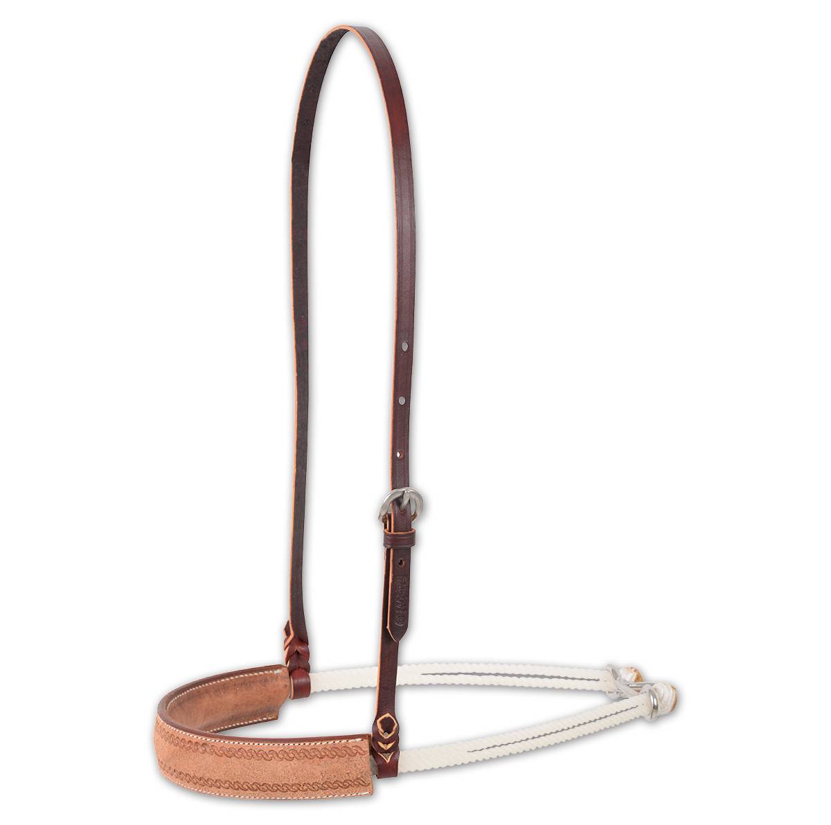 Martin Double Rope Corkscrew Border Noseband- Natural