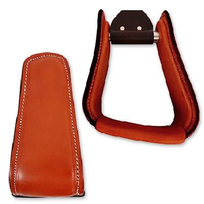 Martin Leather Covered Aluminum Angled Stirrup