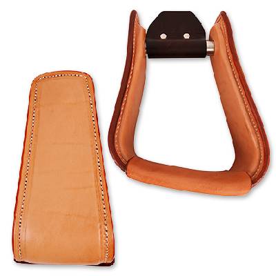 Martin Leather Covered Aluminum Angled Stirrup