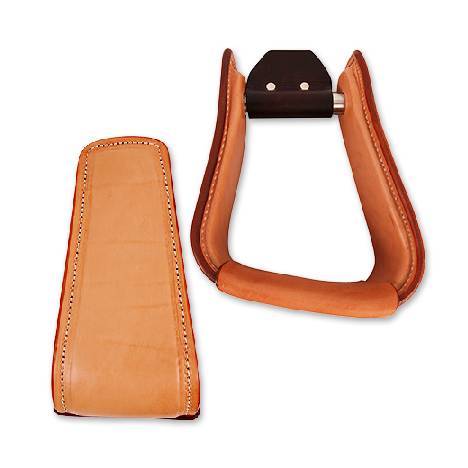 Martin Leather Covered Aluminum Angled Stirrup