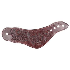 Martin Men's Dove Wing Tooled Spur Strap- Chocolate