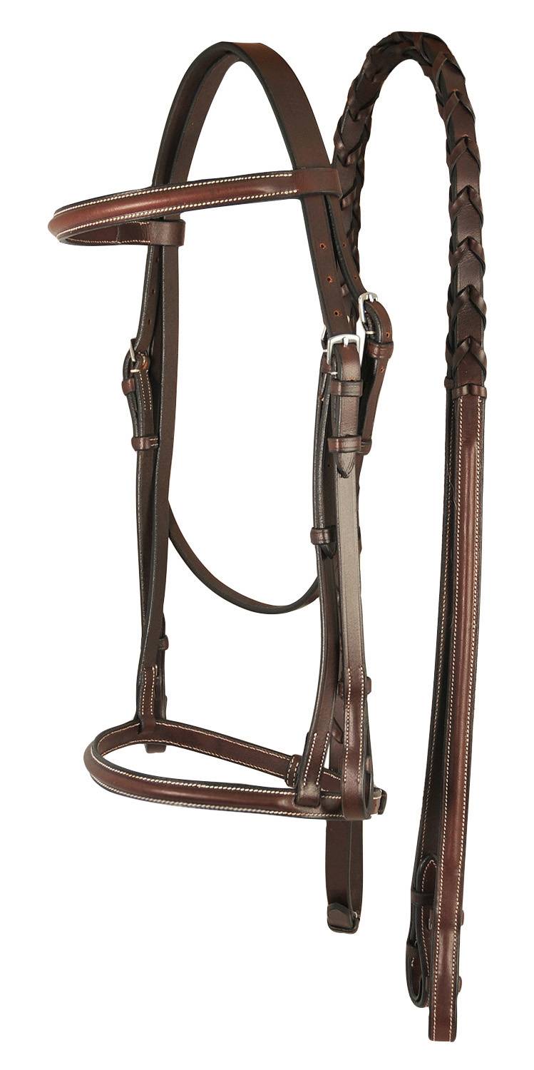 Treadstone Richtan Plus Raised Bridle with Raised Laced Reins