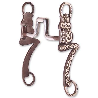 Classic Equine Horseshoe Seven Cheek Square Hinge Port Bit