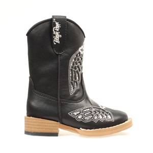 Blazin Roxx Gracie Wing & Cross Western Boot - Toddler Girls, Black