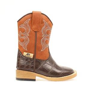 5-830128 DBL Barrel Bronc Gator Zip Western Boot - Boys, Ru sku 5-830128