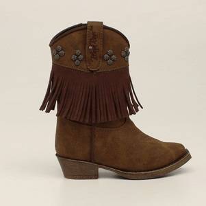 Blazin Roxx Annabelle Fringed Snip Toe Western Boot - Toddler Girls, Brown