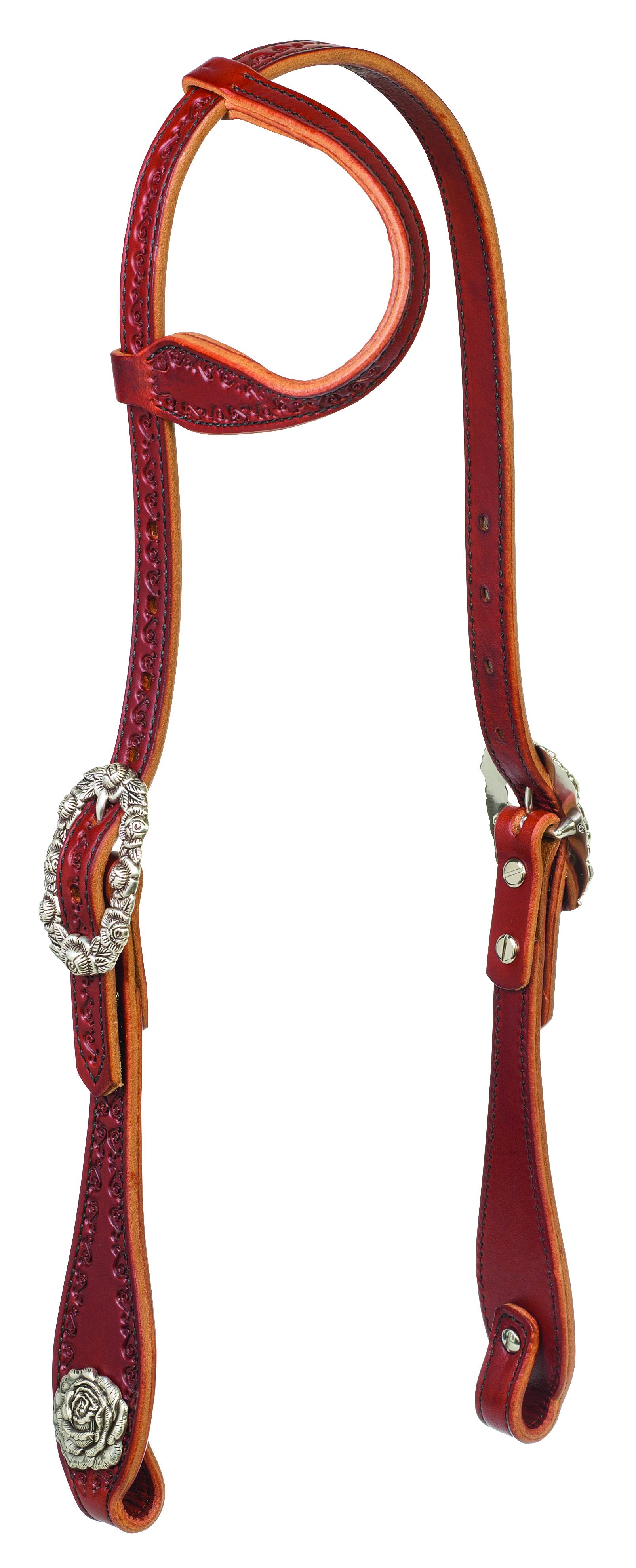 Weaver Filigree Hand Tooled Sliding Ear Headstall