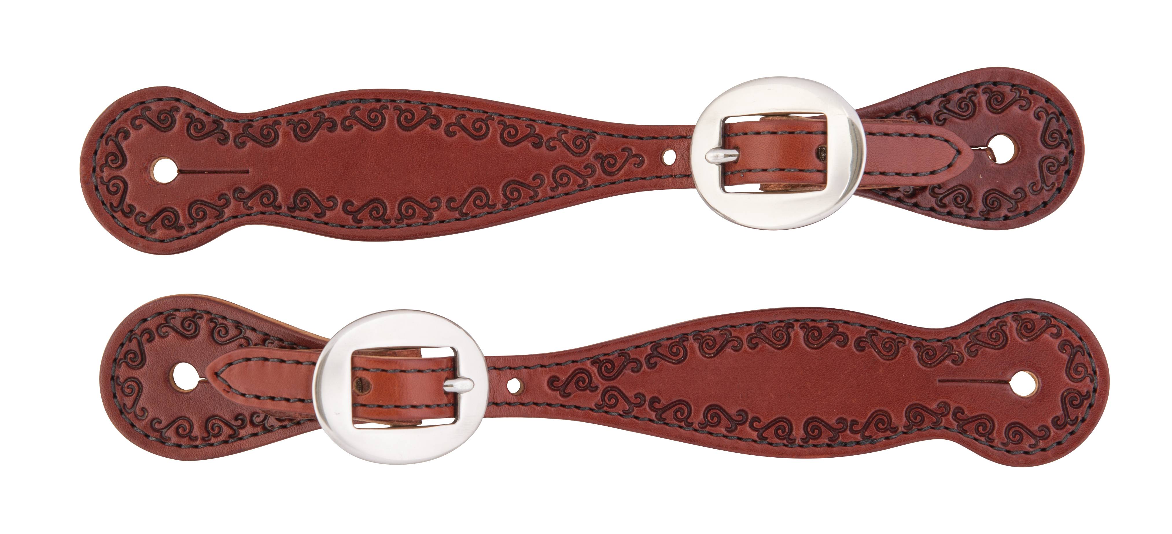 Weaver Filigree Hand Tooled Spur Straps