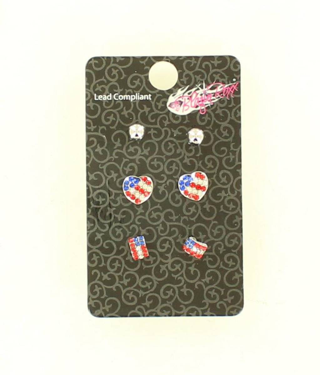 Blazin Roxx America Trio Earrings