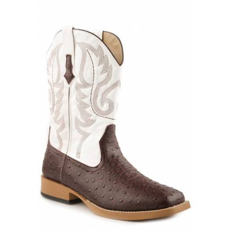 Roper Bumps Faux Ostrich Wide Square Toe Western Boot- Men's