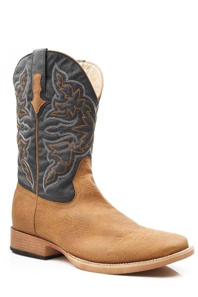 men's wide square toe western boots