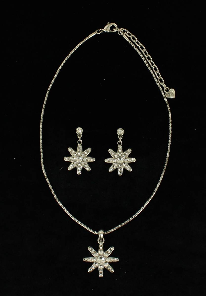 Blazin Roxx Crystal Spur Rowel Jewelry Set