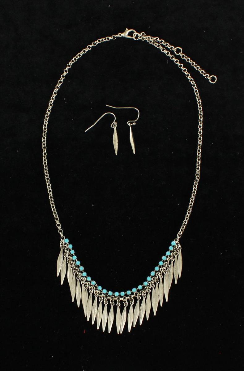 Blazin Roxx Feather Fringe Jewelry Set