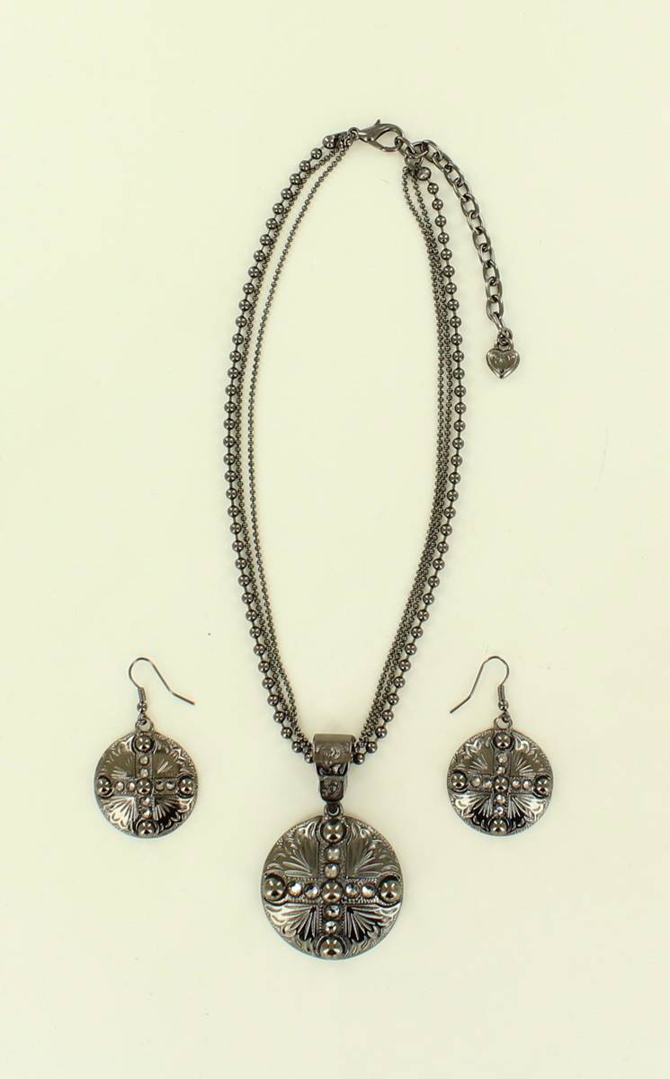 Blazin Roxx Concho & Diamond  Jewelry Set