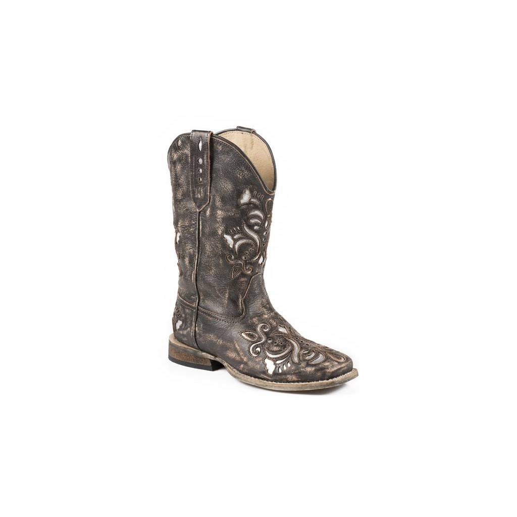 Roper Belle Wide Square Toe Western Boot- Girl's