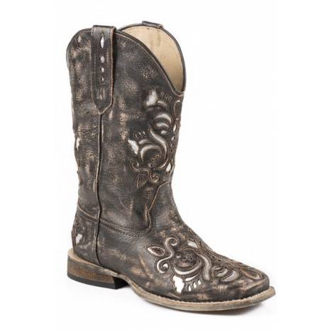 Roper Belle Wide Square Toe Western Boot- Girl's