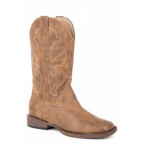 Roper Cole Square Toe Western Boot- Boy's