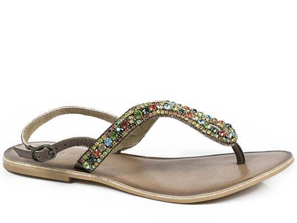 Roper Gems Crystal Thong Sandal- Ladies