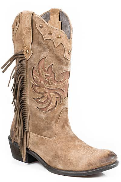 Roper Fringes Suede Fashion Western Boot-  Ladies