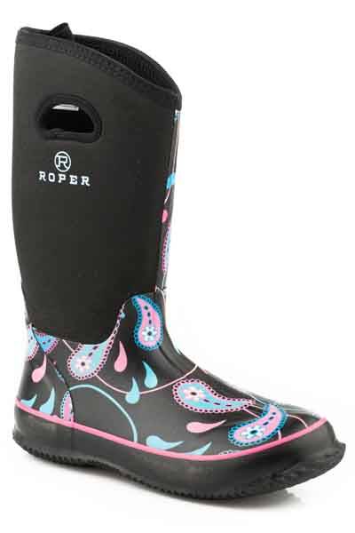Roper Paisley Swirl Neoprene Tall Barn Boot- Ladies