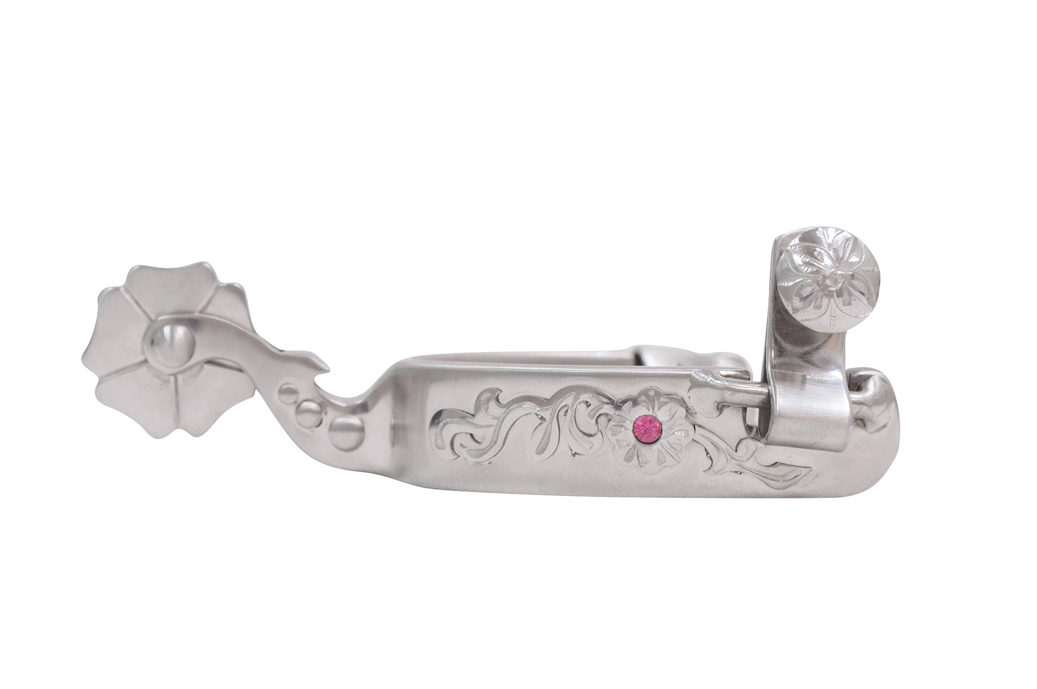 5-848487 JG Spur with Stainless Steel & Pink Stone-Youth sku 5-848487