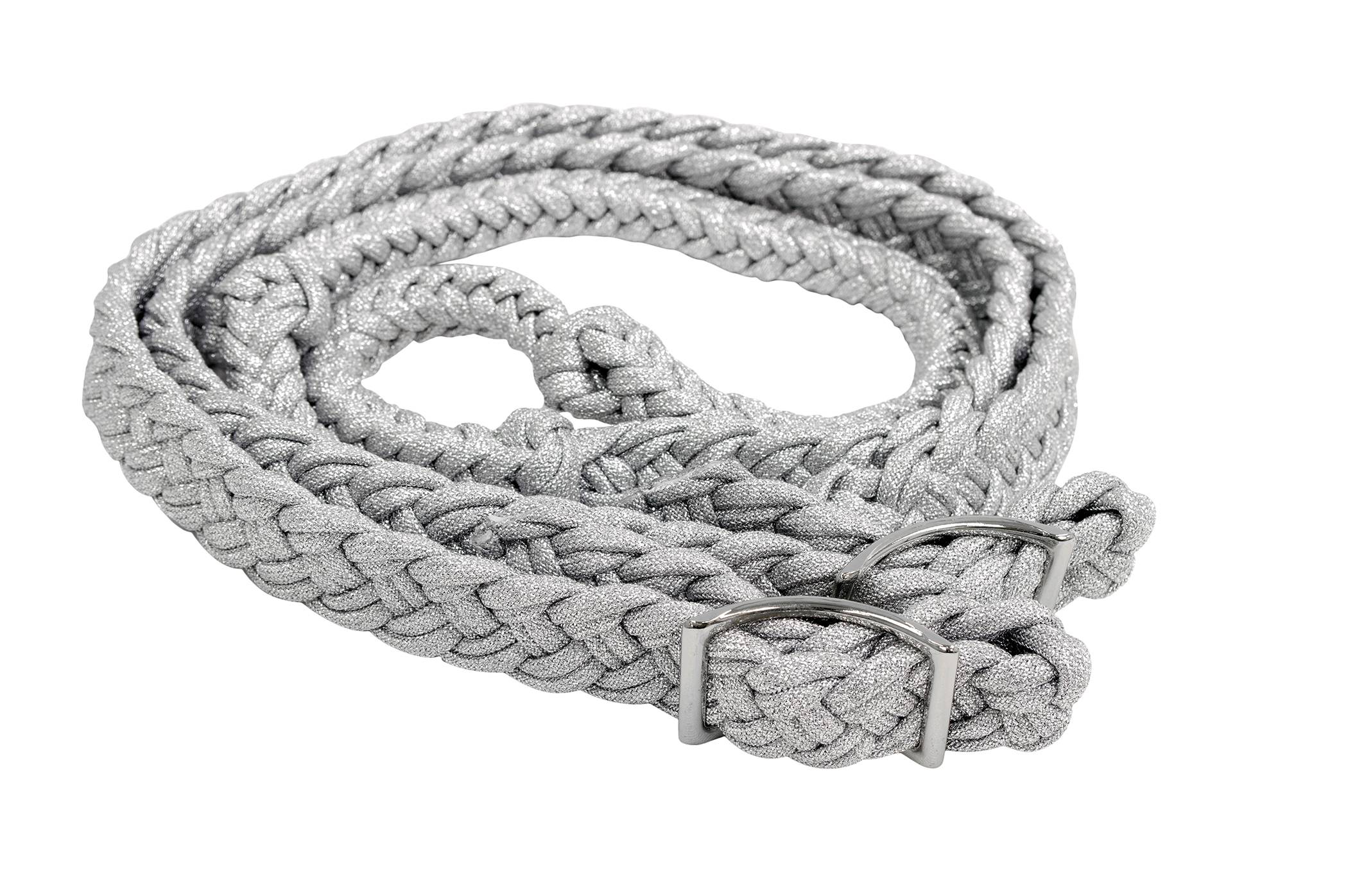 Equi-Sky Metallic Braided Barrel Rein