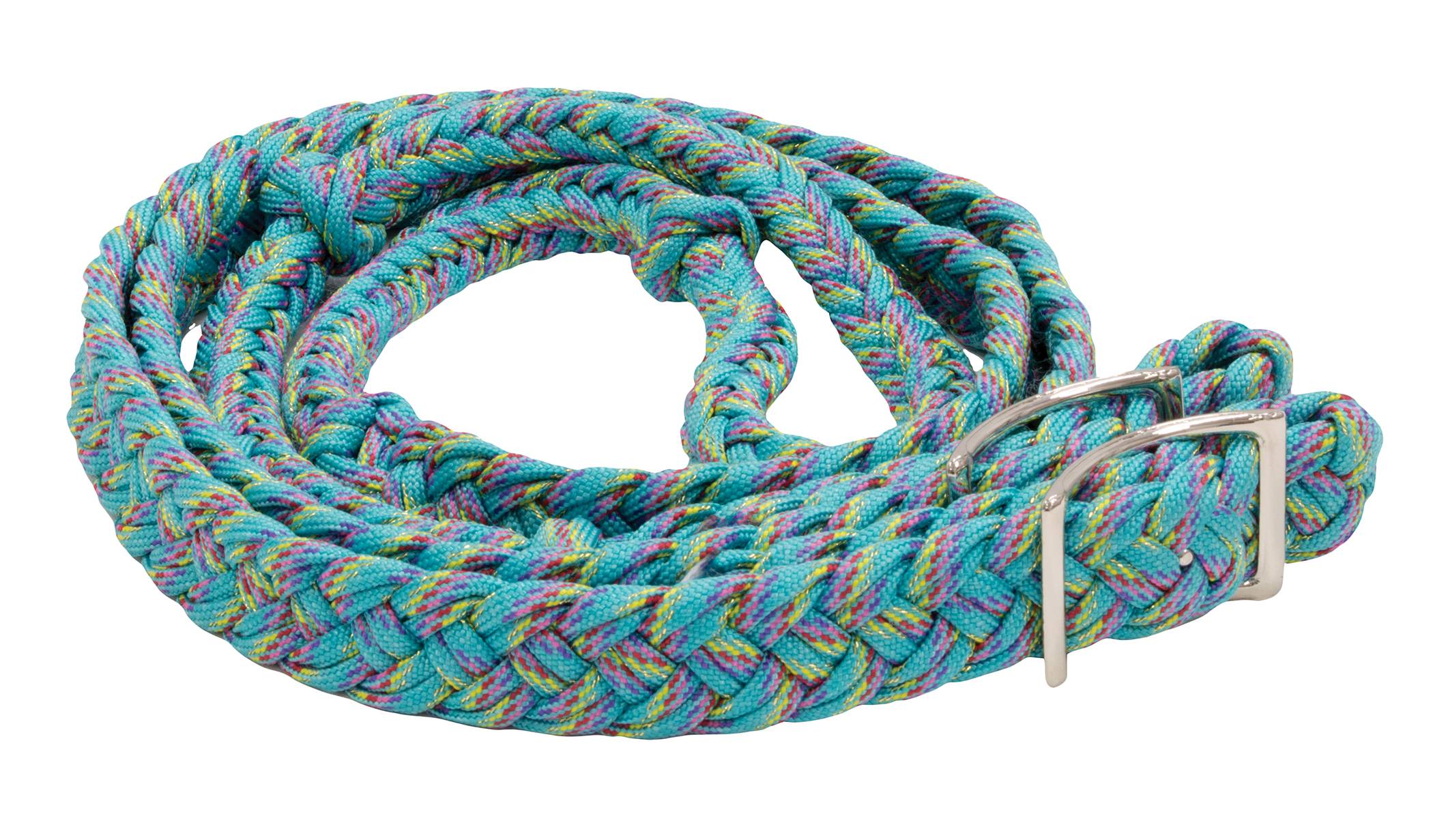 Equi-Sky Confetti Glitter Braided Barrel Rein