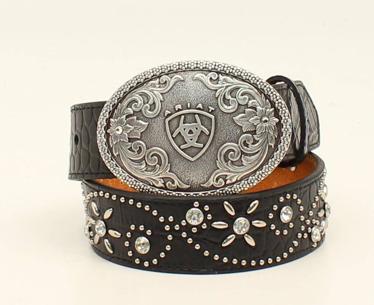 Ariat Flower Nailheads Belt - Girls