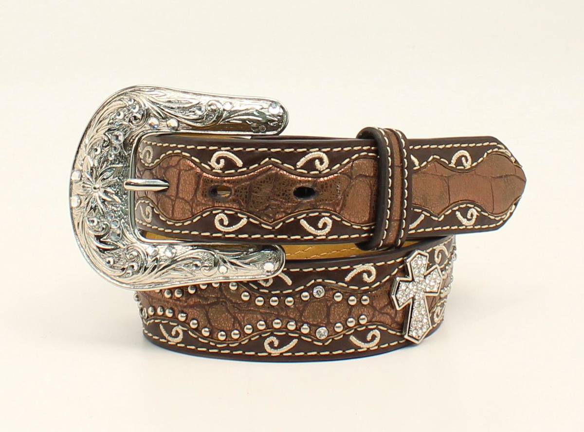 Ariat Metallic Croc Inlay Belt - Girls