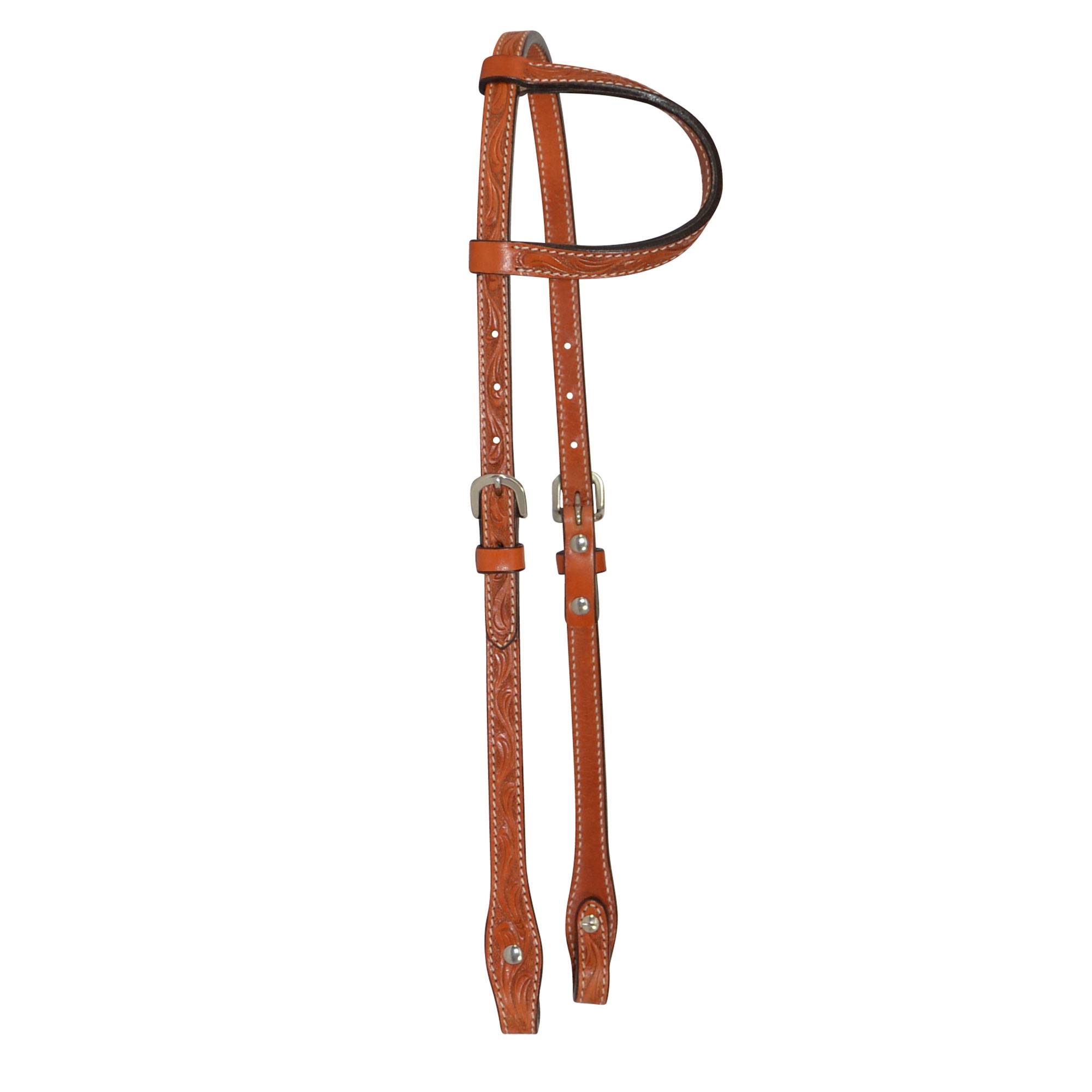 5-850125 Circle Y One Ear Straight Floral Headstall sku 5-850125