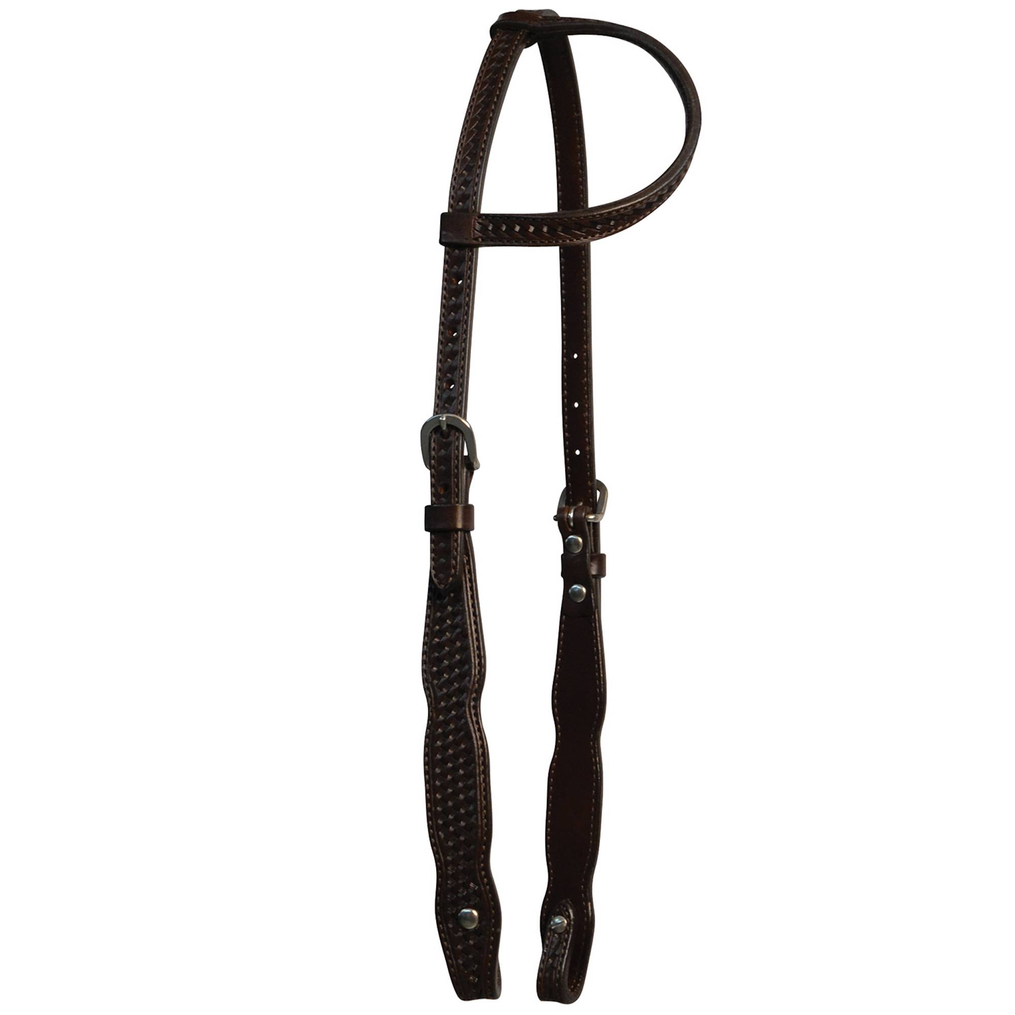 5-850132 Circle Y One Ear Floral Tooled Headstall sku 5-850132